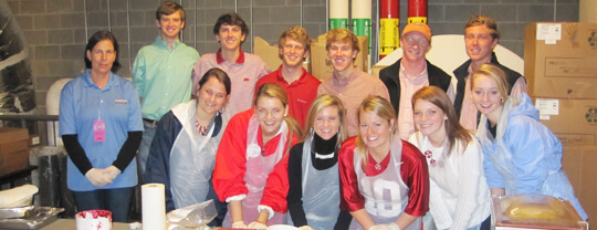 Volunteers from the Fifth Quarter Program